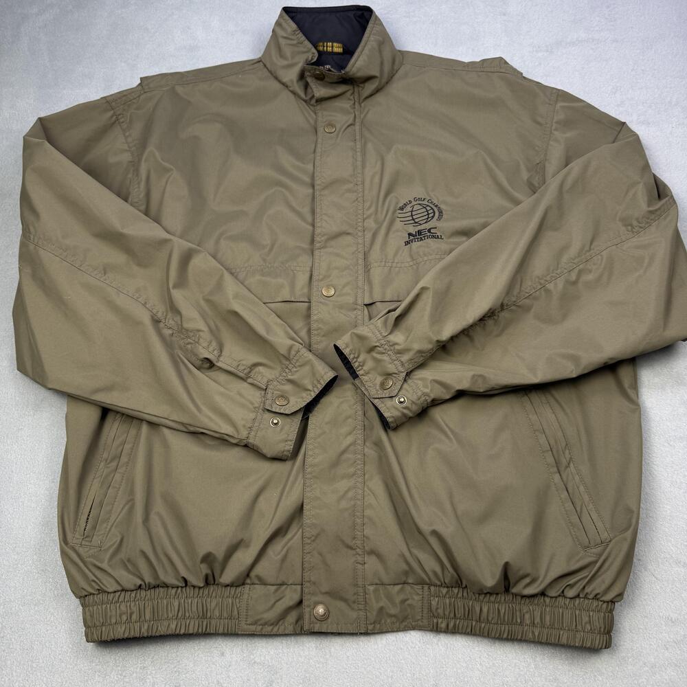 Sun Mountain Jacket Mens XL Green Full Zip Golf Windbreaker NEC Invitational